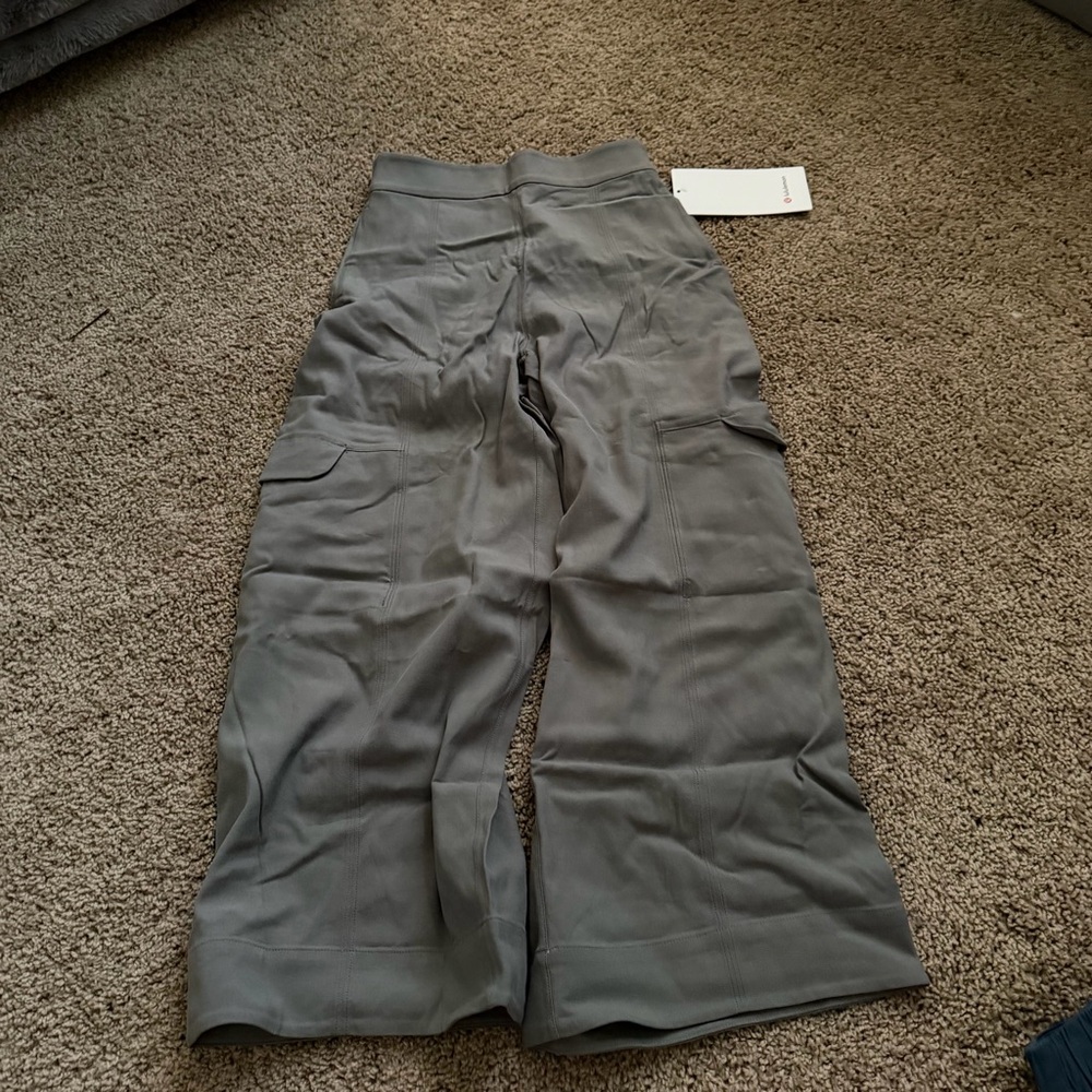 lululemon green wide leg cargo